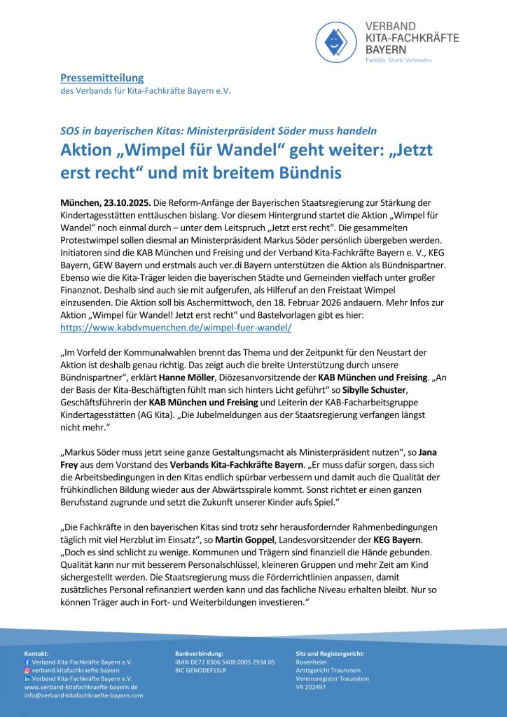 Aktion Wimpel für Wandel