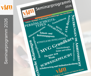 Seminarprogramm 2026 Titelblatt in dunkelgrün mit weißer Beschriftung